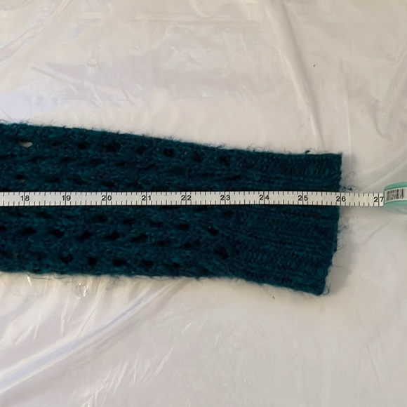 CHARLOTTE Russe crochet cardigan women’s M dark teal fits smaller - Picture 9 of 10